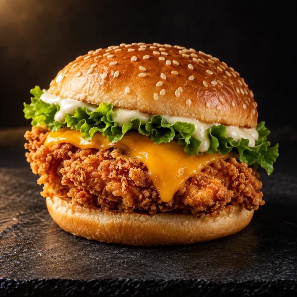 Crispy Zinger Burger with Cheese